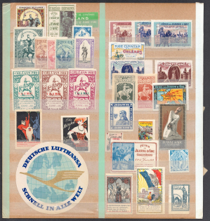 Worldwide, Stock of Cinderellas, Non-Postal Stamps, Labels, Advertising, Charity, Propaganda (#405A)