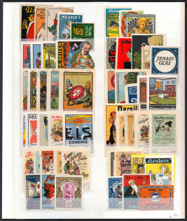 Germany, Stock of Cinderellas, Non-Postal Stamps, Labels, Advertising, Charity, Propaganda (#432)