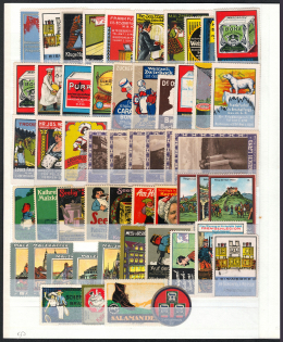 Germany, Stock of Cinderellas, Non-Postal Stamps, Labels, Advertising, Charity, Propaganda (#435)