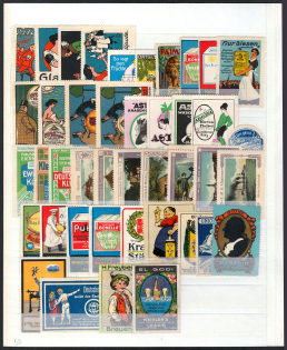 Germany, Stock of Cinderellas, Non-Postal Stamps, Labels, Advertising, Charity, Propaganda (#436)