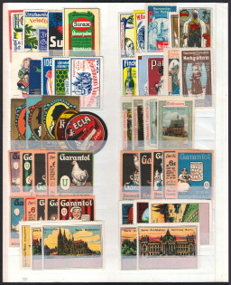 Germany, Stock of Cinderellas, Non-Postal Stamps, Labels, Advertising, Charity, Propaganda (#437)