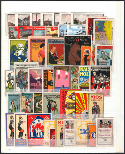 Germany, Stock of Cinderellas, Non-Postal Stamps, Labels, Advertising, Charity, Propaganda (#439)