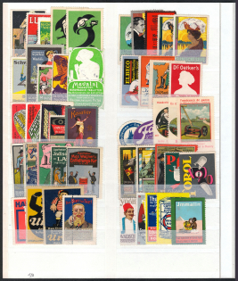 Germany, Stock of Cinderellas, Non-Postal Stamps, Labels, Advertising, Charity, Propaganda (#445)