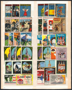 Germany, Stock of Cinderellas, Non-Postal Stamps, Labels, Advertising, Charity, Propaganda (#449)