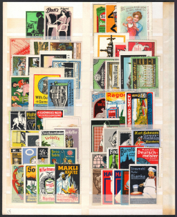 Germany, Stock of Cinderellas, Non-Postal Stamps, Labels, Advertising, Charity, Propaganda (#451)