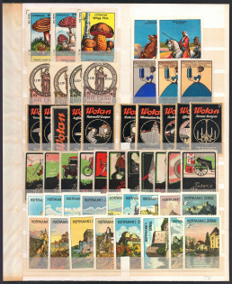 Germany, Stock of Cinderellas, Non-Postal Stamps, Labels, Advertising, Charity, Propaganda (#453)