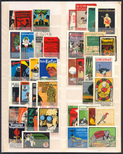 Germany, Stock of Cinderellas, Non-Postal Stamps, Labels, Advertising, Charity, Propaganda (#461)