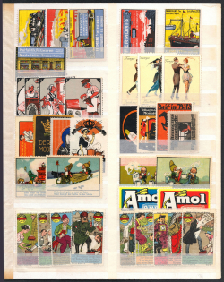 Germany, Stock of Cinderellas, Non-Postal Stamps, Labels, Advertising, Charity, Propaganda (#463)