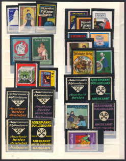 Germany, Stock of Cinderellas, Non-Postal Stamps, Labels, Advertising, Charity, Propaganda (#466)