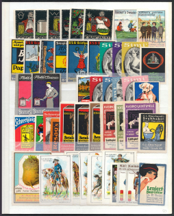 Germany, Stock of Cinderellas, Non-Postal Stamps, Labels, Advertising, Charity, Propaganda (#467)