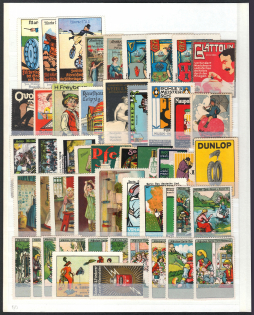 Germany, Stock of Cinderellas, Non-Postal Stamps, Labels, Advertising, Charity, Propaganda (#468)
