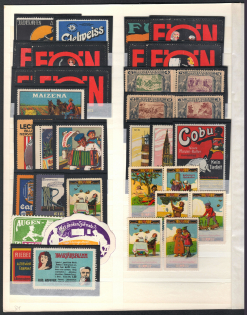 Germany, Stock of Cinderellas, Non-Postal Stamps, Labels, Advertising, Charity, Propaganda (#470)