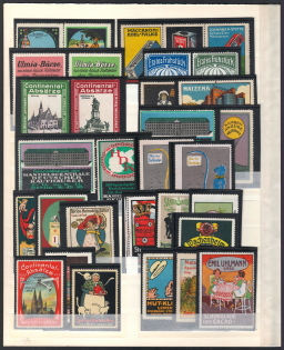 Germany, Stock of Cinderellas, Non-Postal Stamps, Labels, Advertising, Charity, Propaganda (#472)
