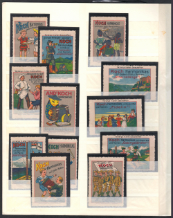 Germany, Stock of Cinderellas, Non-Postal Stamps, Labels, Advertising, Charity, Propaganda (#480)