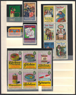 Germany, Stock of Cinderellas, Non-Postal Stamps, Labels, Advertising, Charity, Propaganda (#486)