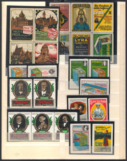 Germany, Stock of Cinderellas, Non-Postal Stamps, Labels, Advertising, Charity, Propaganda (#491)