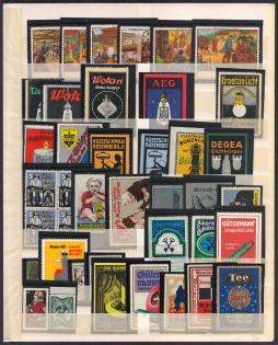 Germany, Stock of Cinderellas, Non-Postal Stamps, Labels, Advertising, Charity, Propaganda (#496)