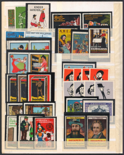 Germany, Stock of Cinderellas, Non-Postal Stamps, Labels, Advertising, Charity, Propaganda (#497)