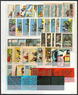 Germany Military, Army, Stock of Cinderellas, Non-Postal Stamps, Labels, Advertising, Charity, Propaganda (#500)