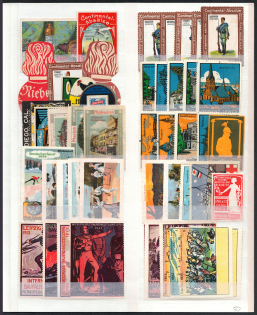 Germany Military, Army, Stock of Cinderellas, Non-Postal Stamps, Labels, Advertising, Charity, Propaganda (#501)