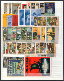 Germany Military, Army, Stock of Cinderellas, Non-Postal Stamps, Labels, Advertising, Charity, Propaganda (#502)