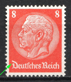 1933 8pf Third Reich, Germany (Mi. 485 I, Open 'D', Print Error, CV $80, MNH)