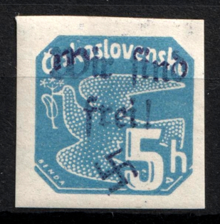 1938 5h Occupation of Maffersdorf Sudetenland, Germany (Mi. 56, Signed, CV $40)