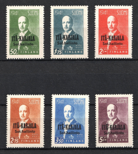 1942 Karelia, Finland, Finnish Occupation (Mi. 16 - 21, Full Set, MNH)