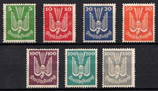 1924 Weimar Republic, Germany, Airmail (Mi. 344 - 350, Full Set, CV $340)