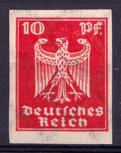 1924 10pf Weimar Republic, Germany (Mi. 357 X U, IMPERFORATED, CV $330)