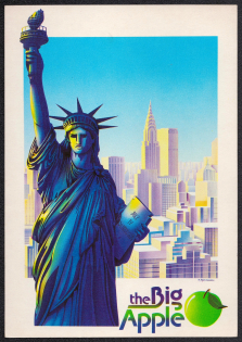 Italy, the Big Apple, USA, Postcard
