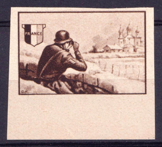 1942 French Legion, Germany (Mi. X P, Proof, Certificate, Margin, CV $330)