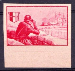 1942 French Legion, Germany (Mi. X P, Proof, Certificate, Margin, CV $330)