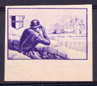 1942 French Legion, Germany (Mi. X P, Proof, Certificate, Margin, CV $330)