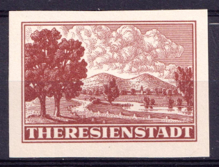 1944 Theresienstadt Ghetto, Bohemia and Moravia, Red Cross, Germany (Mi. RK 2, Certificate, Signed)