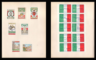 International Commercial Institute of Facchetti, Civil Mobilization Committee, Military, Army, Italy, Stock of Cinderellas, Non-Postal Stamps, Labels, Advertising, Charity, Propaganda (#532)
