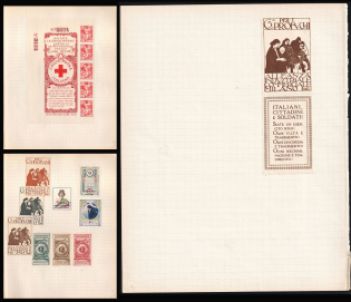 Red Cross, Military, Army, Italy, Stock of Cinderellas, Non-Postal Stamps, Labels, Advertising, Charity, Propaganda (#533B)