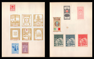 Dante Aligheri National Company, Red Cross, Military, Army, Italy, Stock of Cinderellas, Non-Postal Stamps, Labels, Advertising, Charity, Propaganda (#534)