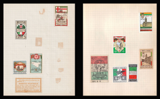 Civil Assistance Committee, Military, Italy, Stock of Cinderellas, Non-Postal Stamps, Labels, Advertising, Charity, Propaganda (#537)