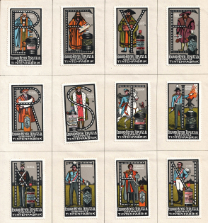 Ink Factory, Germany, Stock of Cinderellas, Non-Postal Stamps, Labels, Advertising, Charity, Propaganda (#551)