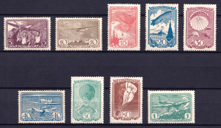 1938 The Air Sport in the USSR, Soviet Union, USSR (Full Set, MNH)