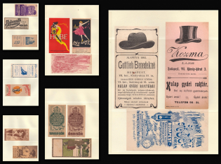 Budapest, Hungary, Stock of Cinderellas, Non-Postal Stamps, Labels, Advertising, Charity, Propaganda (#581)