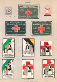 Germany, Red Cross, Stock of Rare Cinderellas, Non-postal Stamps, Labels, Advertising, Charity, Propaganda (#85)