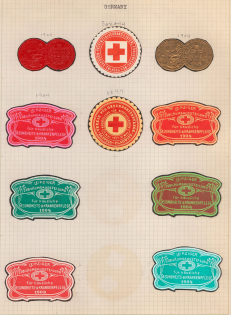 Leipzig, Germany, Red Cross, Stock of Rare Cinderellas, Non-postal Stamps, Labels, Advertising, Charity, Propaganda (#89)