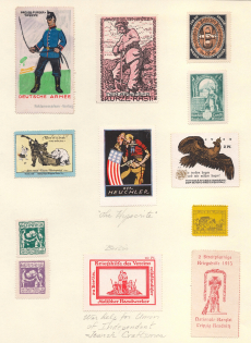 Germany, Stock of Rare Cinderellas, Non-postal Stamps, Labels, Advertising, Charity, Propaganda (#103)