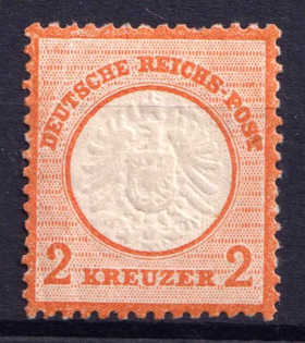 1872 2kr German Empire, Large Breast Plate, Germany (Mi. 24, CV $850)