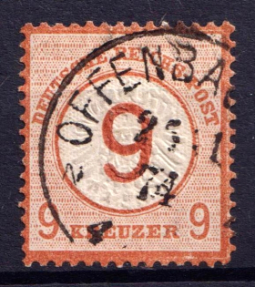 1874 9kr German Empire, Germany (Mi. 30, Canceled, CV $780)