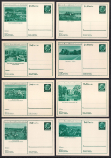 Hindenburg, Third Reich, Germany, 8 Postal Cards