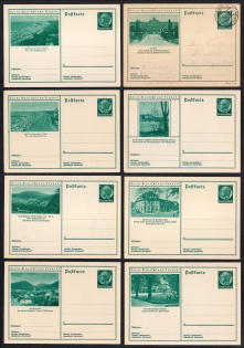 Hindenburg, Third Reich, Germany, 8 Postal Cards