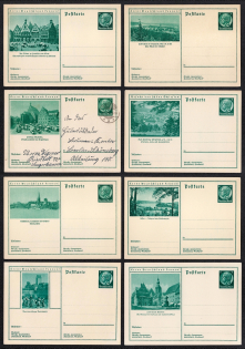 Hindenburg, Third Reich, Germany, 8 Postal Cards
